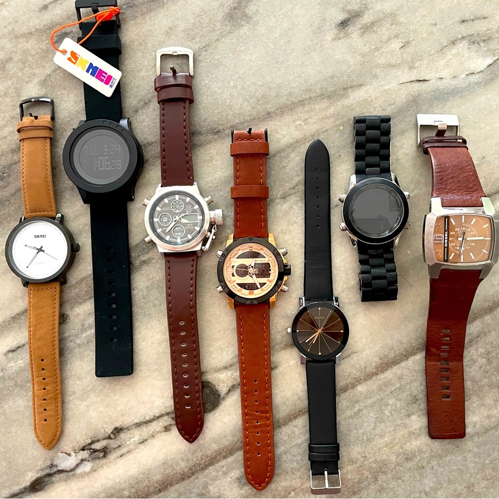 Lot of 7 Men's Watches